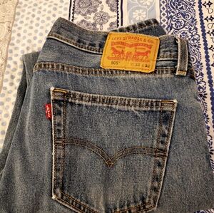 Two Pairs Levi's Classic Blue Jeans with Signature Patch. Men's